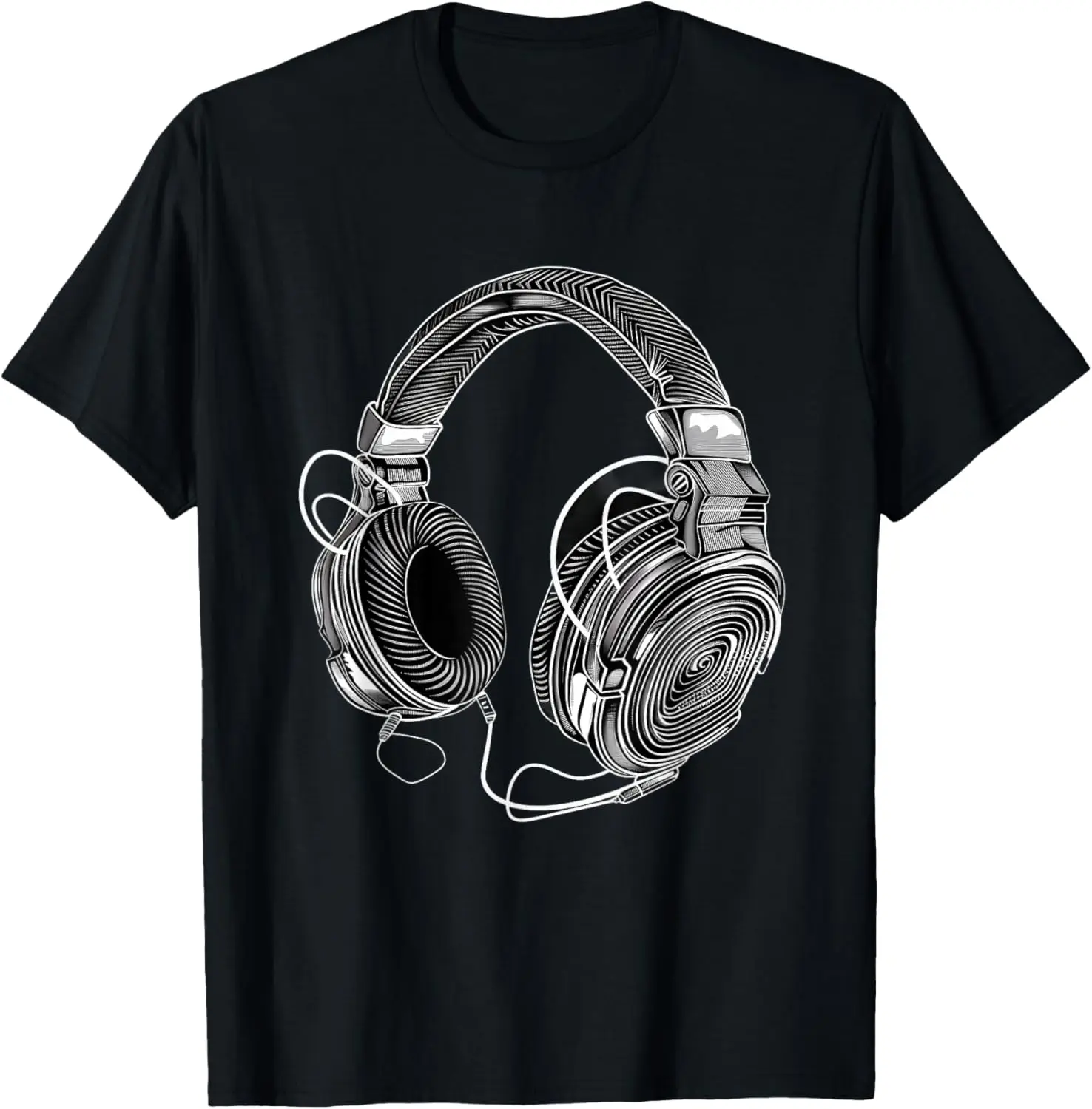 Headphones Music DJ Techno Sunset Artwork Music Producer EDM T-Shirt