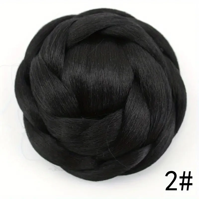 Syntetyczne plecione gumki do włosów Chignon Bun Donut Updo Plecione treski Clip In Hair Bun For Party Wedding Cosplay Use