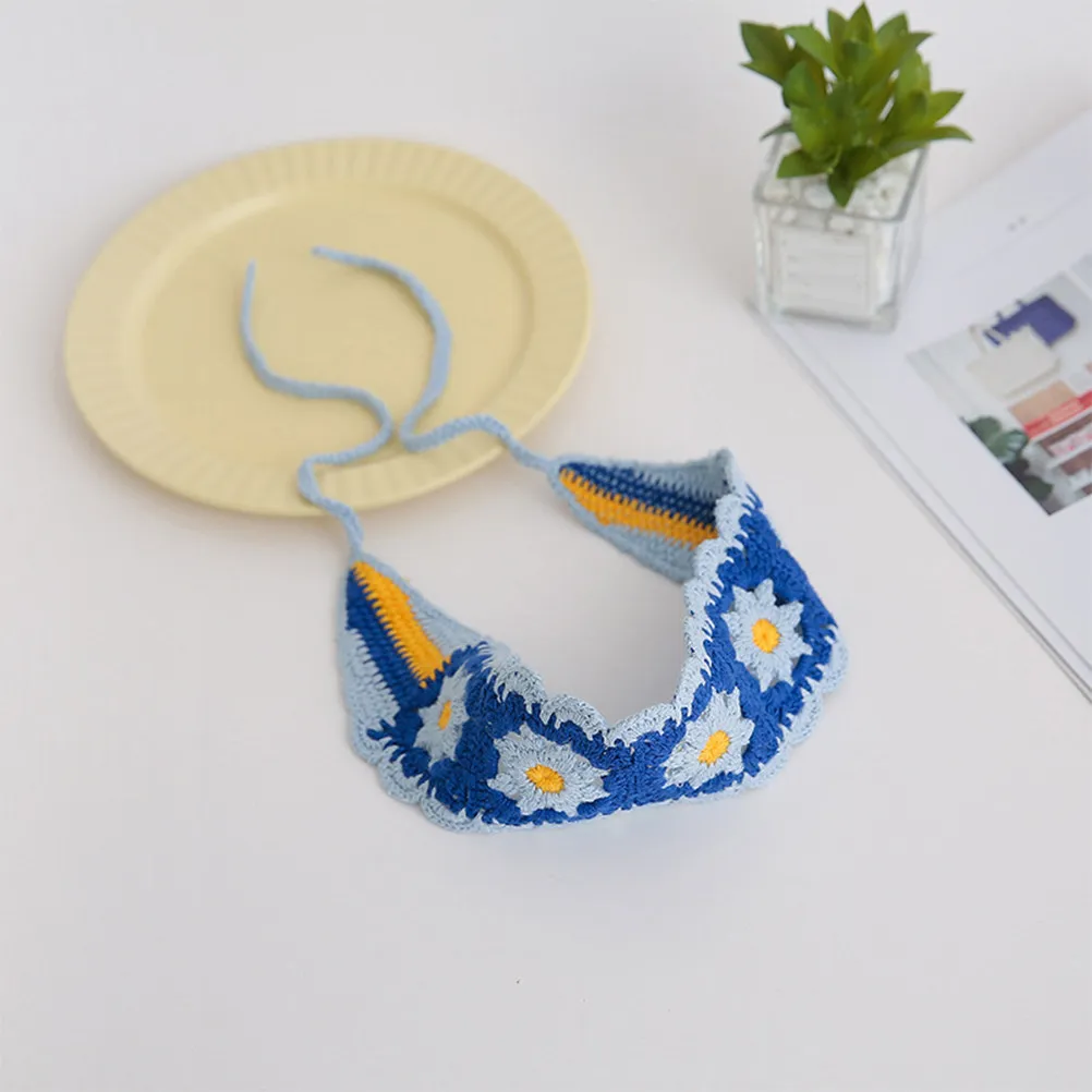 

3Pcs Headband Hair Bands Floral Crochet Knit Head Wrap for Women Adjustable Retro Style Crochet Headband