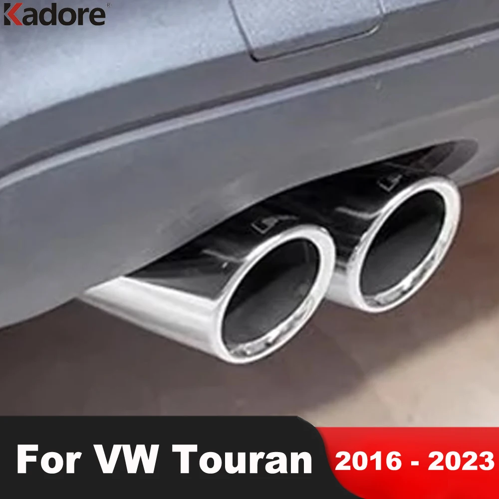 

Наконечники выхлопных труб для Volkswagen VW Touran 2016-2023, стальные насадки на глушитель, аксессуары
