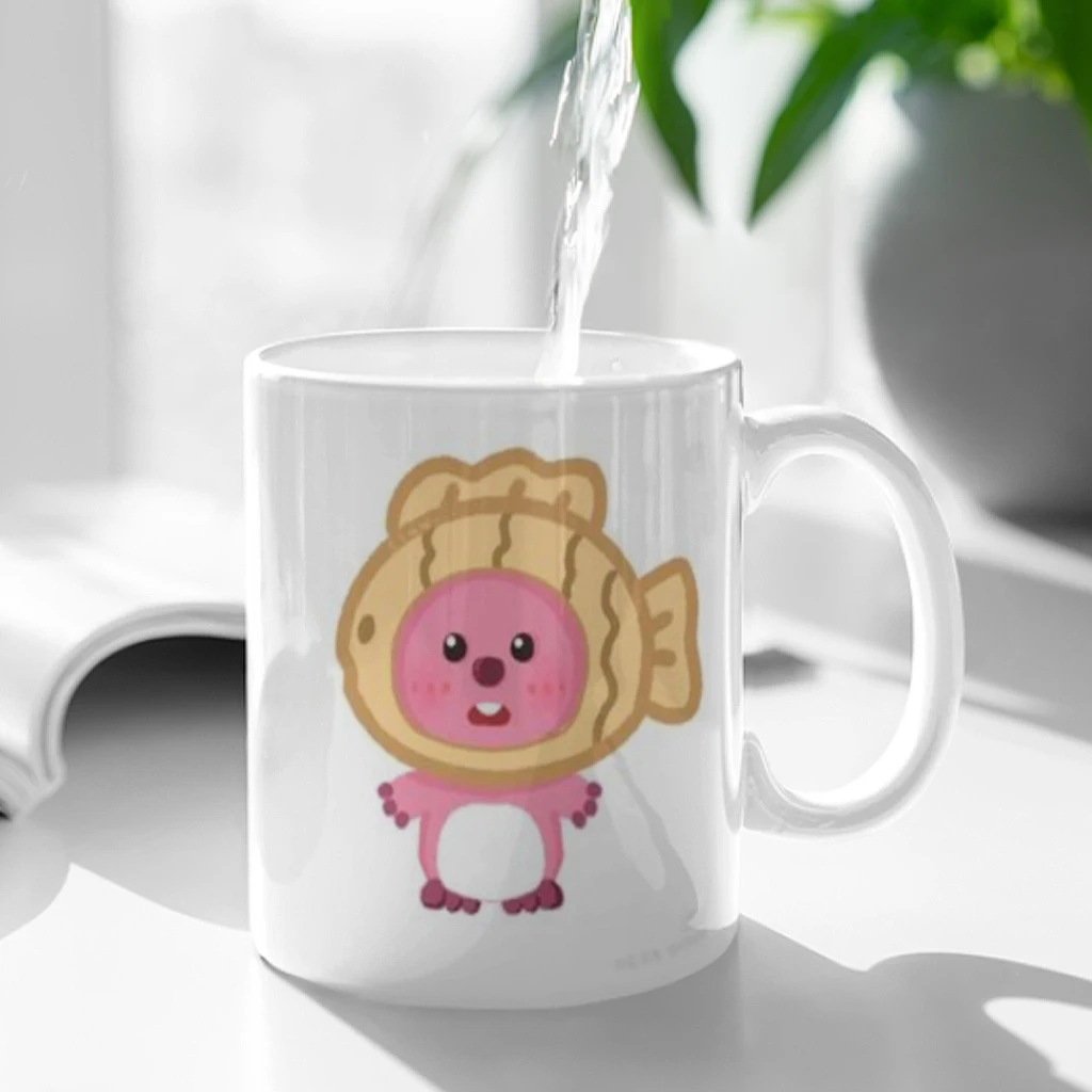 Korea cartoon L-Loopys Coffee Mug 11oz Fun Ceramic Coffee Tea Cocoa Cup Handle Tea Drink Cup