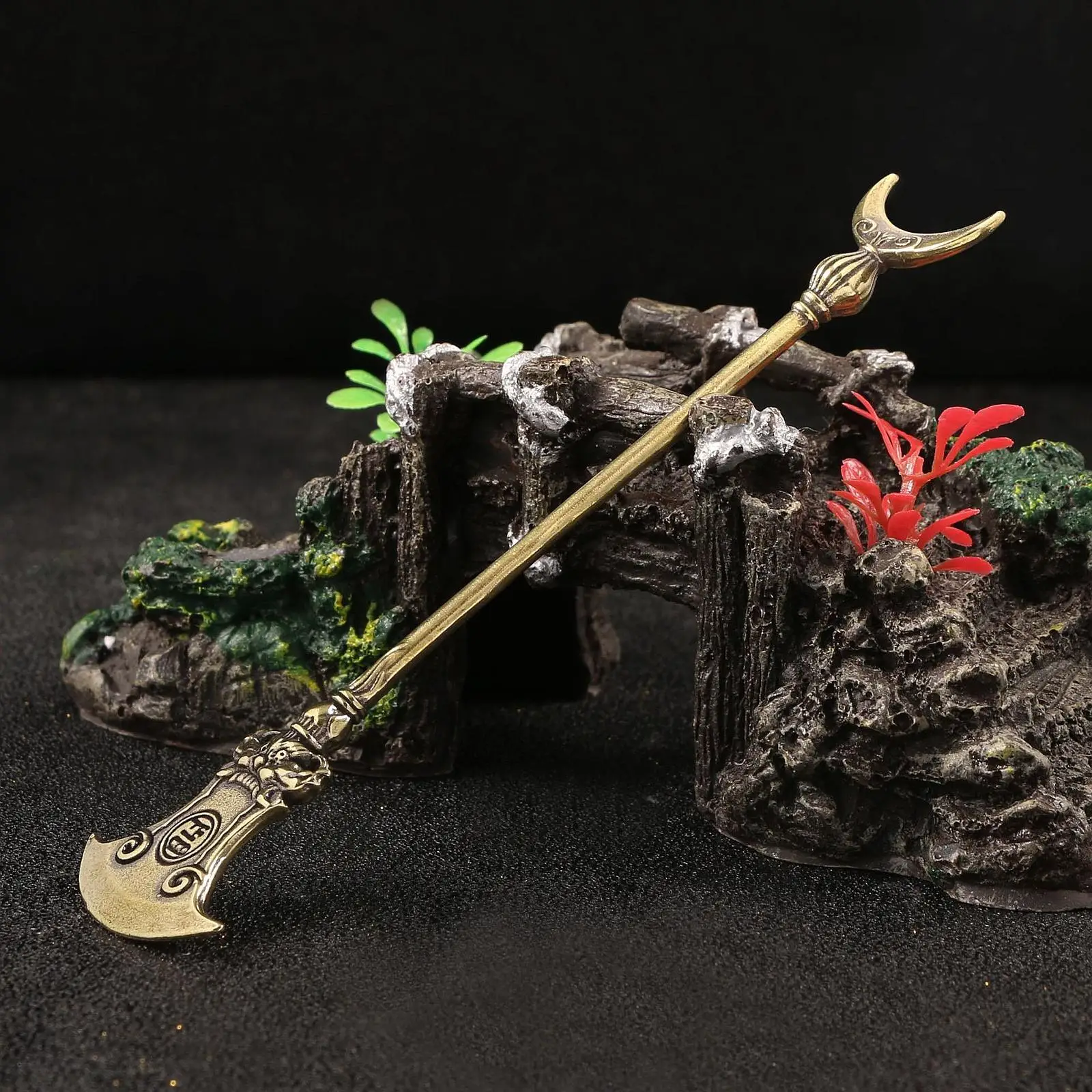 

Keychain Pendant Ornament Lightweight Collectible Retro Sculptures Miniature Sticks Brass Zen Sticks for Children Adults Kids