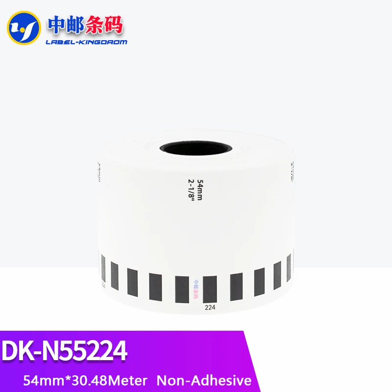 50 Rolls Generic DK-N55224 Label Non-Adhesive 54mm*30.48M Continuous Compatible for Brother QL-700 QL-800 Thermal Printer