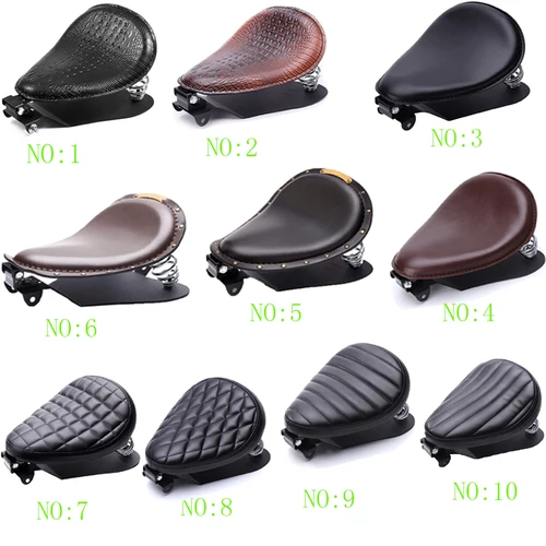 Imagen 2 del producto Asiento Universal para motocicleta Bobber, asiento individual, asiento Chopper, piezas de cojín Vintage para Harley Davidson Iron 883 Sportster Softail