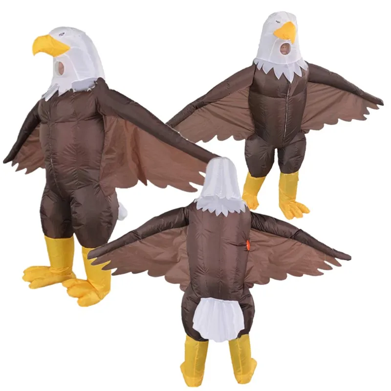 Fantasia Eagle Cosplay Inflatable Air Blow Up Costume Men Women Cartoon Animal Disguise Outfits Halloween Carnival Party Suit