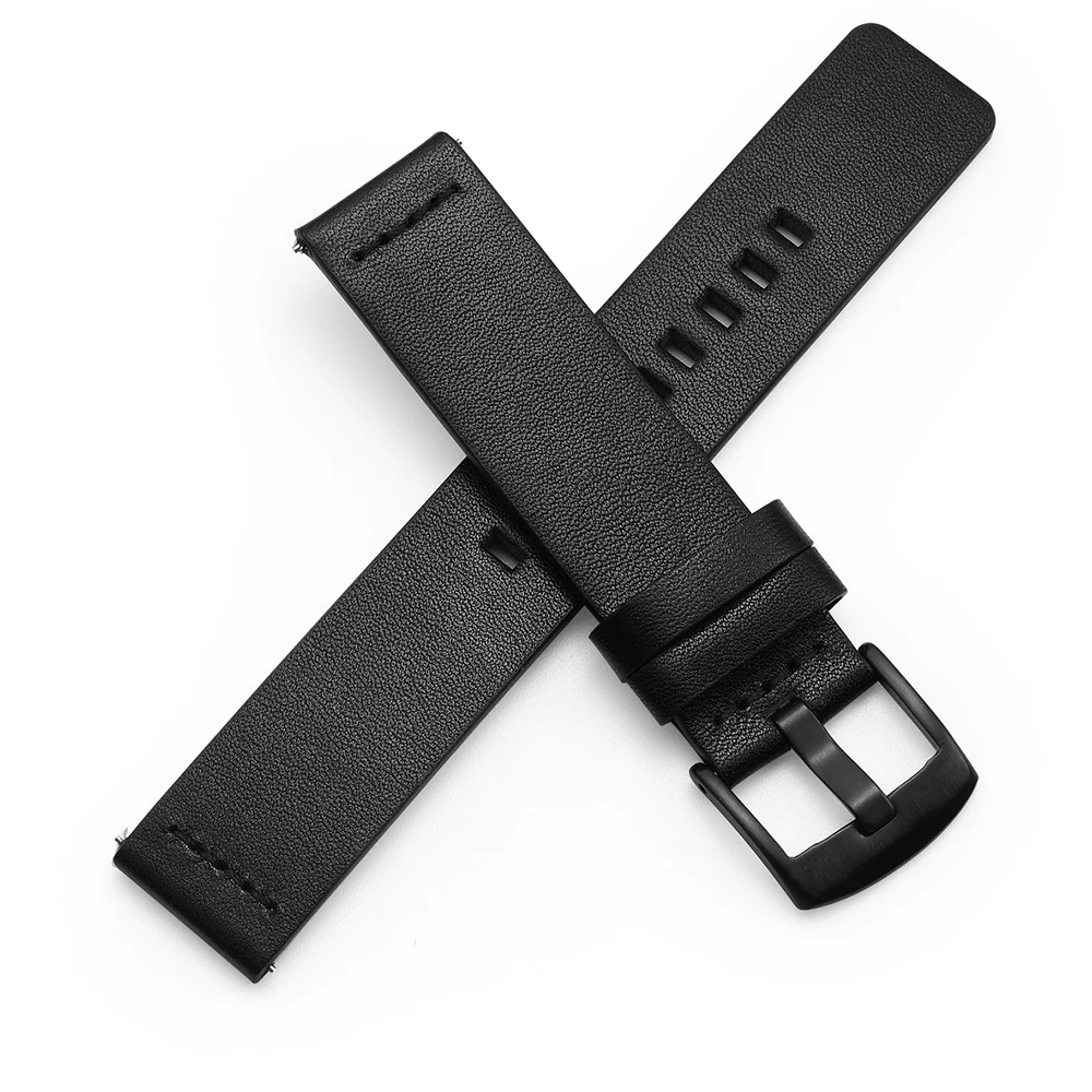 Pulseira de couro para Garmin Venu2 Plus, pulseira de pulso, Vivoactive 3, 4, 4S, Forerunner 245 645, 18mm, 20mm, 22mm
