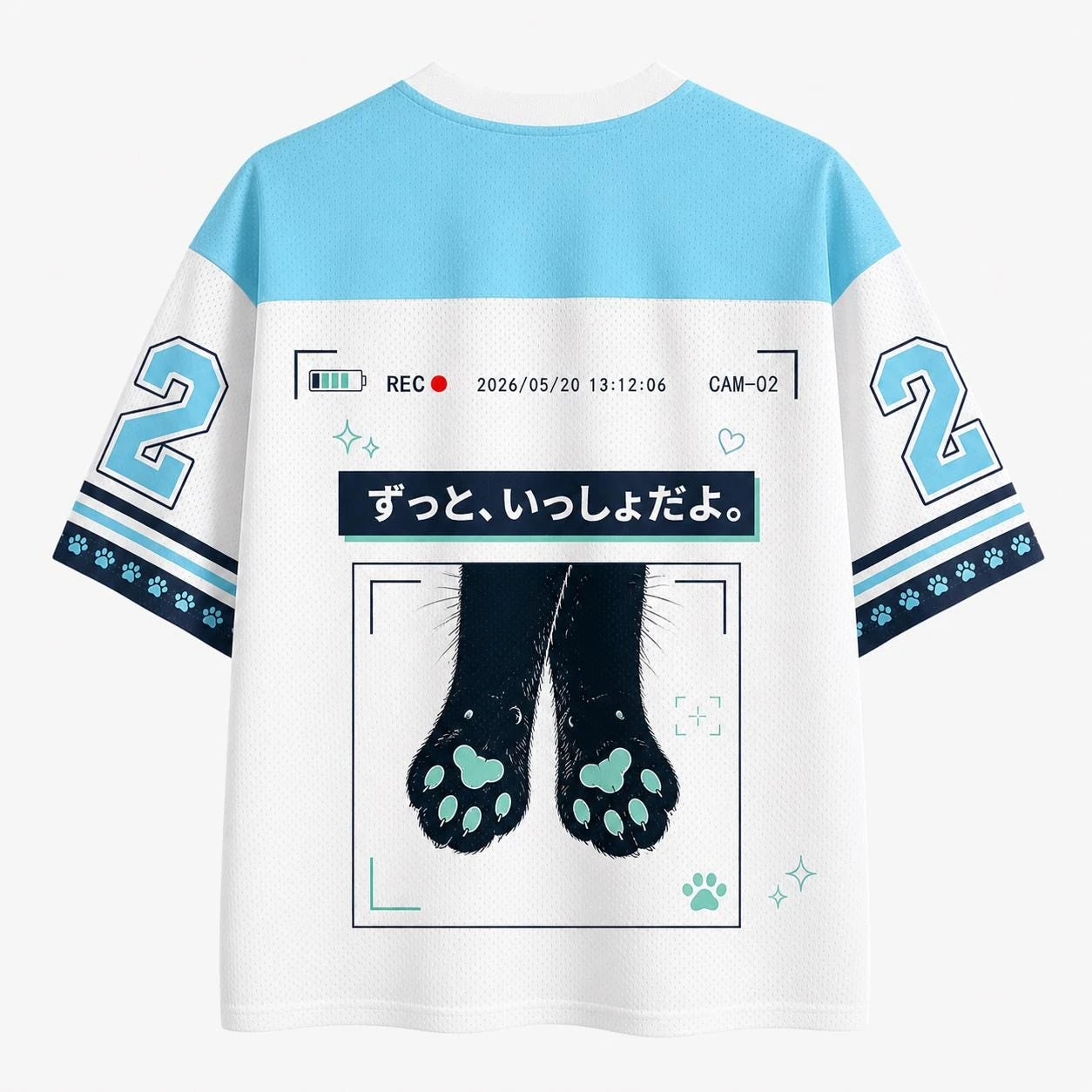 2026 Sommer Mode Neu Japanische Lustige Katze 3D-Druck Freizeit Outdoor Sport Hip Hop Street Style V-Ausschnitt T-Shirt Groß – Detail 4