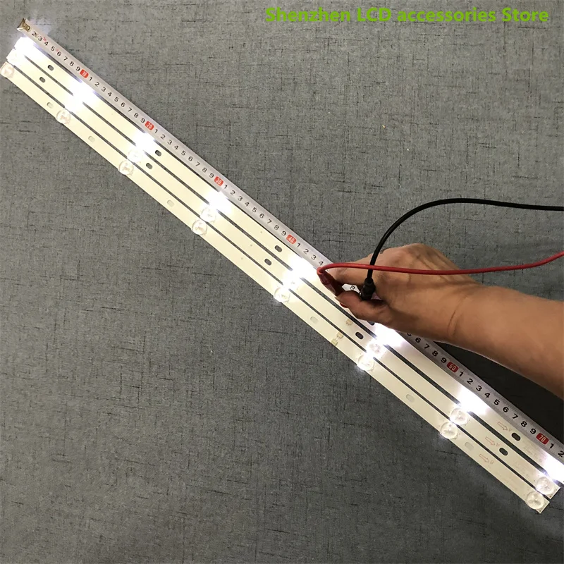 LED شريط إضاءة خلفي ل D40-M30 40BF400 JS-D-JP395DM-A81EC JS-D-JP395DM-B82EC E395DM1000 MCPCB 40BF400 736 مللي متر 8LED 6V
