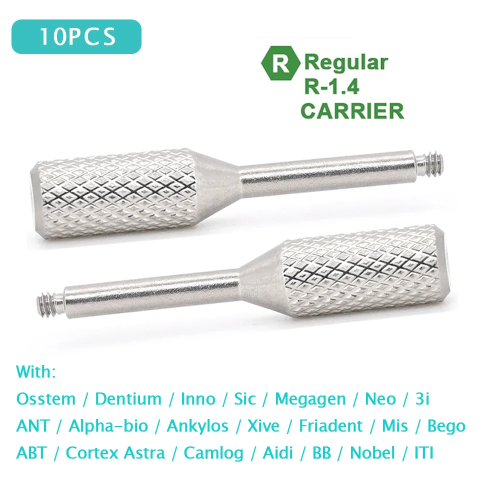10Pcs/Lot High Precision Universal Implant Carrier R-1.4 Dental Lab Abutment Delivery Instrument For Osstem Dentium Nobel ITI
