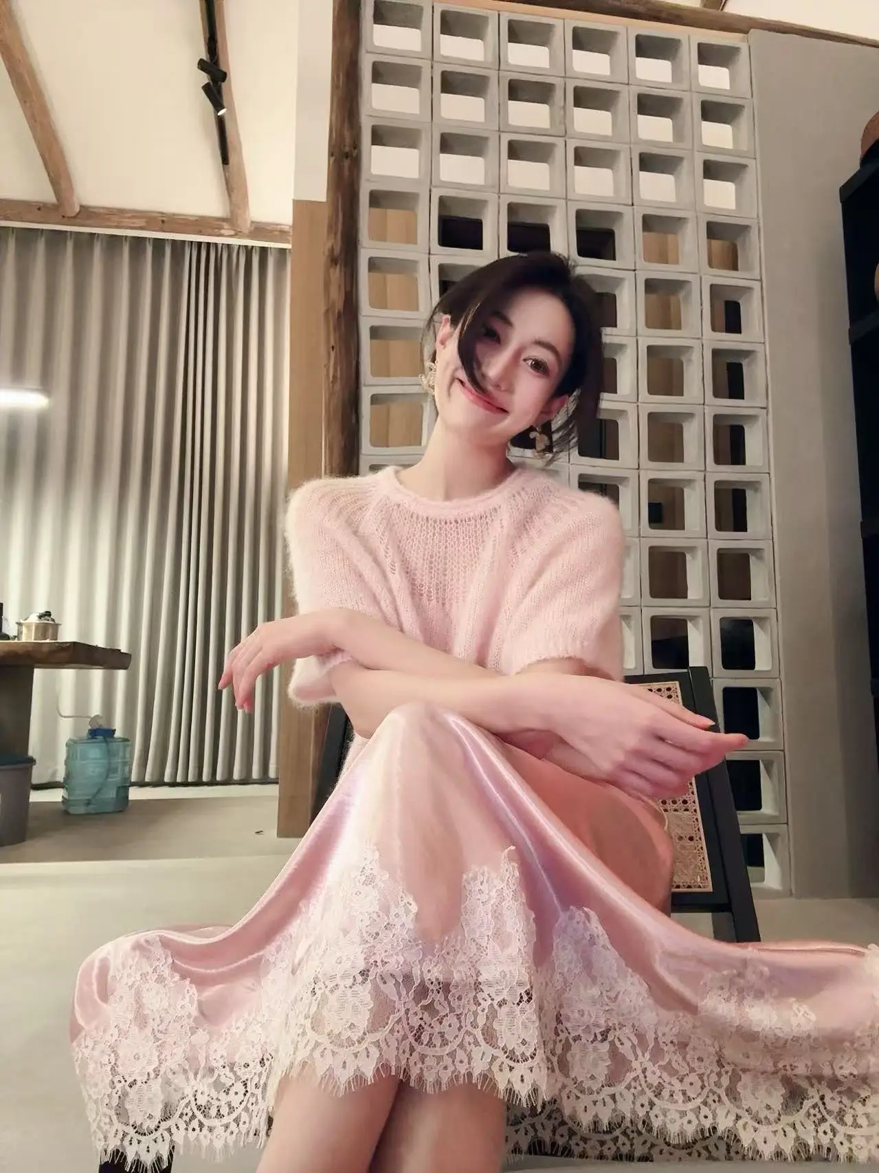 

J·Y Conological Encounter 2022, осень-зима, новая атласная кружевная юбка с высокой талией для похудения, эластичная талия, женская мода