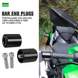 For Kawasaki Ninia400 250 300 636 650 Z800 Z750 Z1000 ER-6N 6F ZX6R 10R Handlebar Grips Ends Cap Plug Slider Counterweight Cover