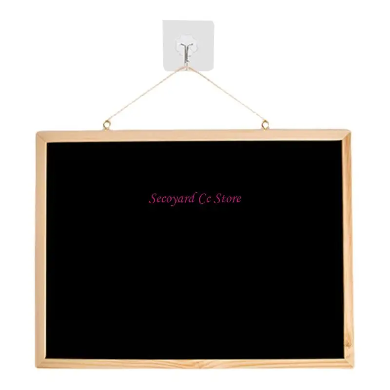 N3UC Small Chalkboard متعدد الوظائف لوحة الرسائل شنقا السبورة القابلة للكتابة السوداء شنقا السوداء