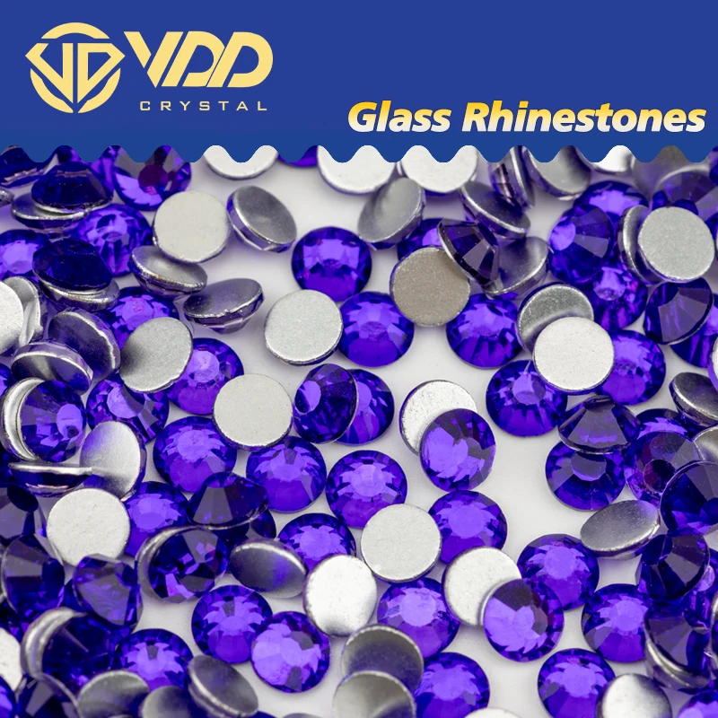 VDD 129 Blueberry SS4-SS30 New Color Glass Rhinestones Crystal Flatback Strass Glitter Stone For DIY Crafts Nail Art Decorations