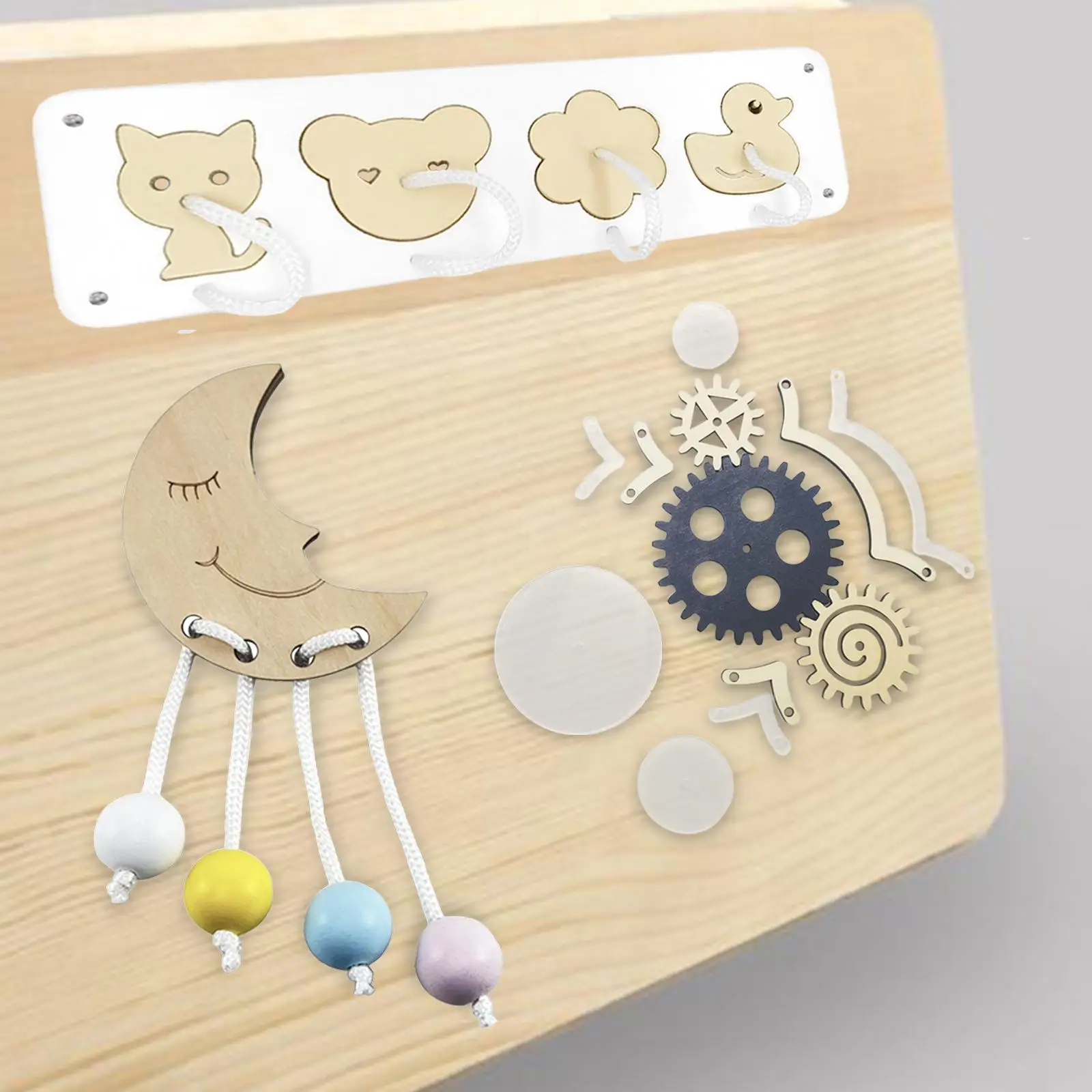 

Развивающий деревянный набор Busy Board DIY для раннего обучения и сенсорных занятий малышей в школе