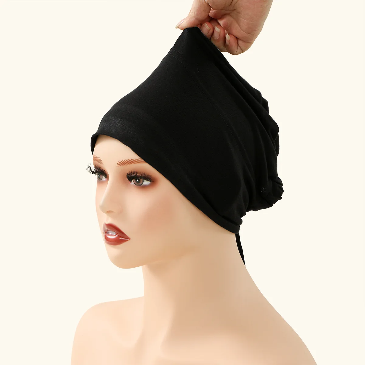 

Muslim Women Instant Turban Headscarf Hijab with Strip Soft Elastic Turban Inner Hijabs Caps Hat Bonnet Beanie Wrap Headscarf