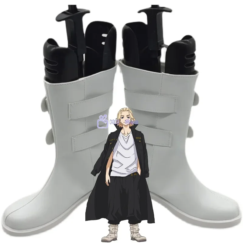 Tokyo Revengers swastika Sano Manjiro cosplay shoes boots unisex white trend