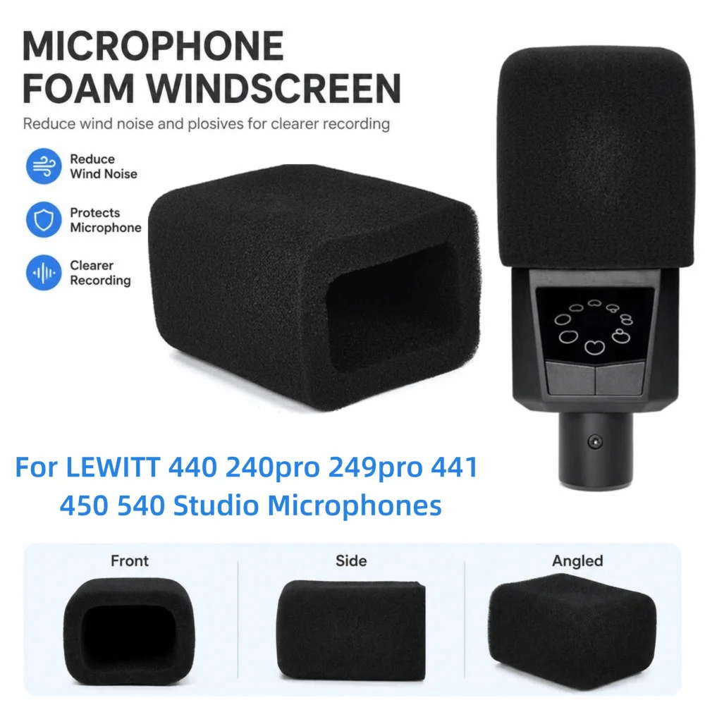 1pcs Replacement Microphone Windscreen Foam Noise Reduction Mic Windshield Windproof for LEWITT 440 240pro 249pro 441 450 540
