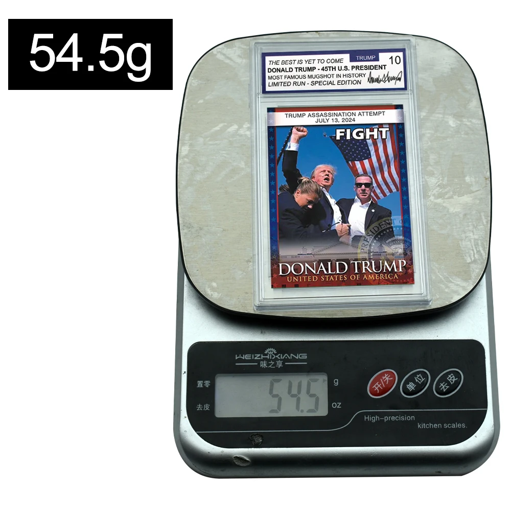 2024 US President Donald Trump Assassination Failure Rating Card FIGHT Collectible Card Supporter Fan Commemorative Gift