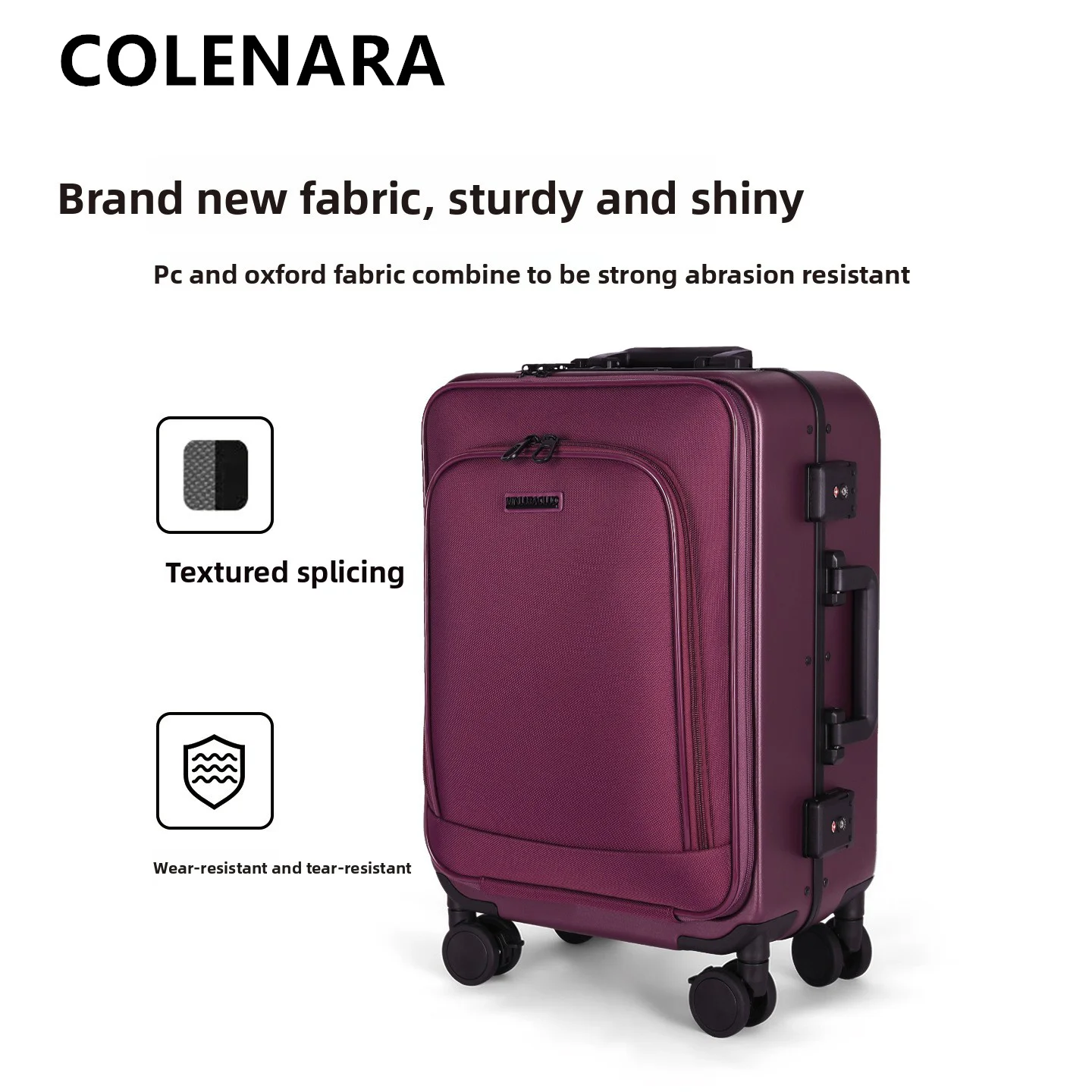 COLENARA Travel Suitcase Men's Business Boarding Box 20
