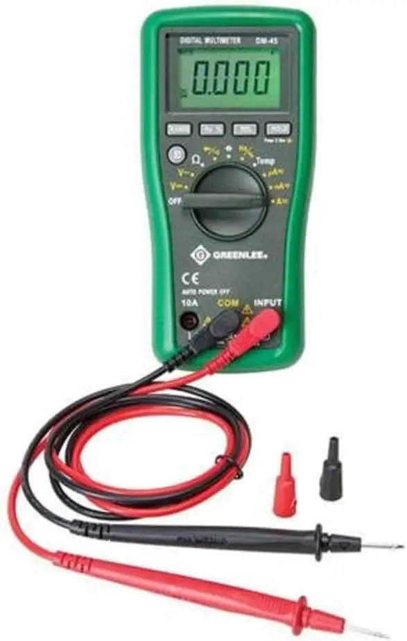 

Digital Multimeter 600V AC/DC, 10A, Capacitance & Temperature Measurement, Black (DM-45)