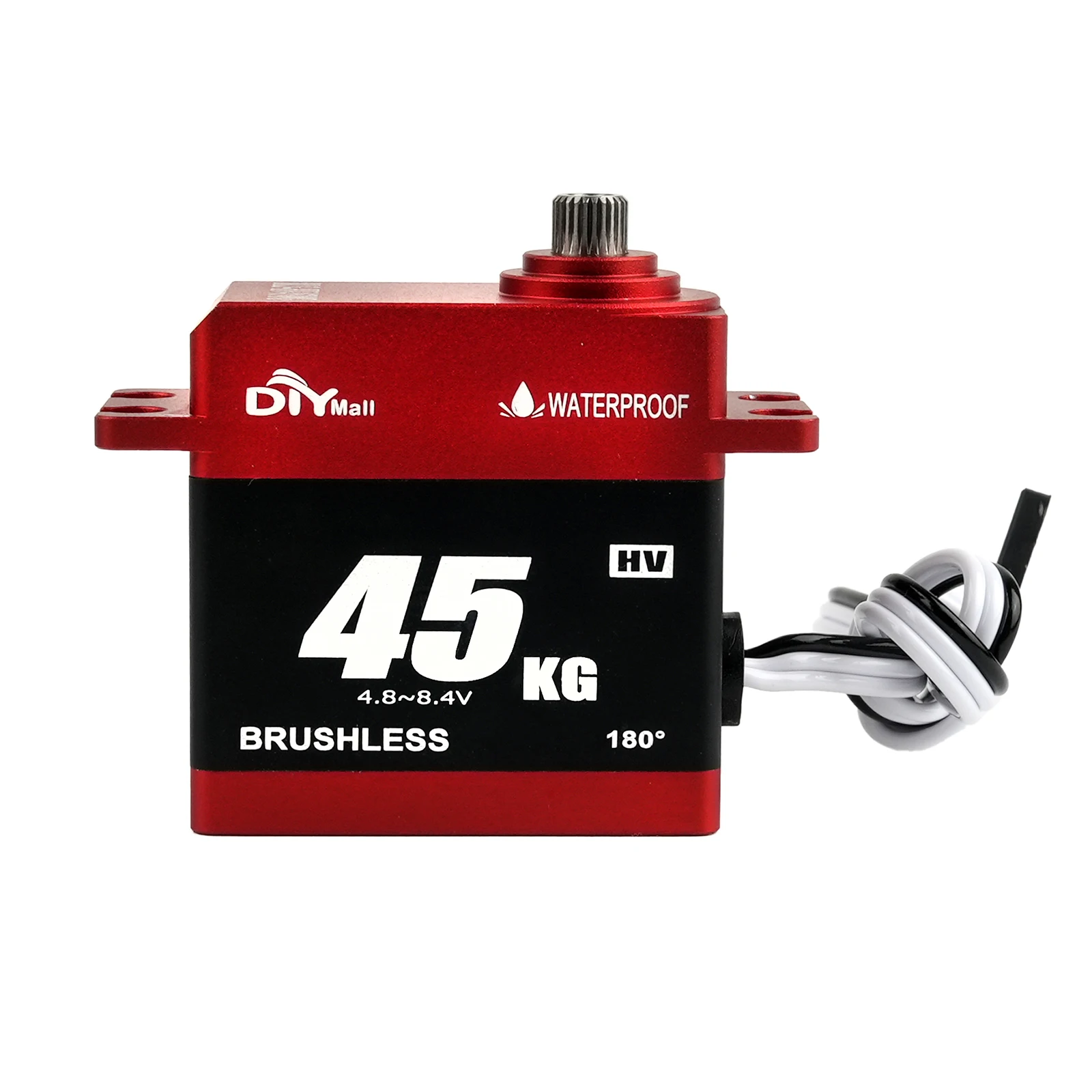 BLS-HV45MG 45KG Brushless Digital Servo HV 8.4V Caixa de alumínio Metal Gear 180/270/360 °   À prova d'água para robô de caminhão de carro RC