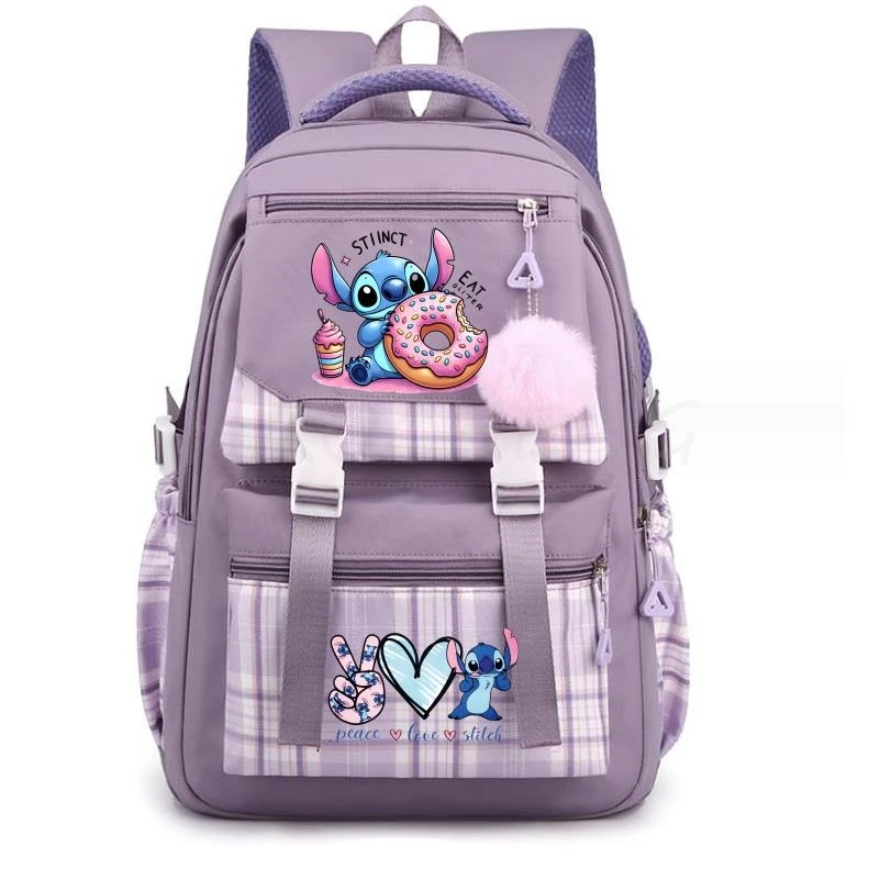 

Lilo Stitch Printed Backpack Cartoon Student Teenagers Bookbag Sport Rucksack for Boy Girl Bagpack Laptop Women Travel Schoolbag