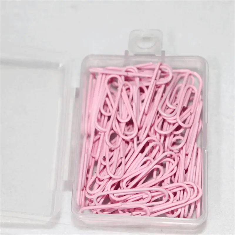 Macaroon Color Paper Clip Stationery Suit Paper Clip Hand Account Decoration Data Storage Color Bookmark