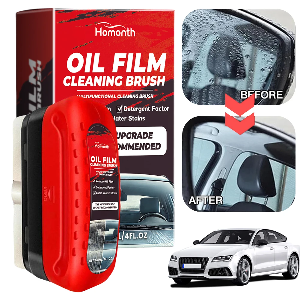 Oil Film Remover Removes Dirt Auto Glass Sponge Cleaning Brush Windshield Oil Film Stain Removal Glass Oil Film Cleaning Brush
