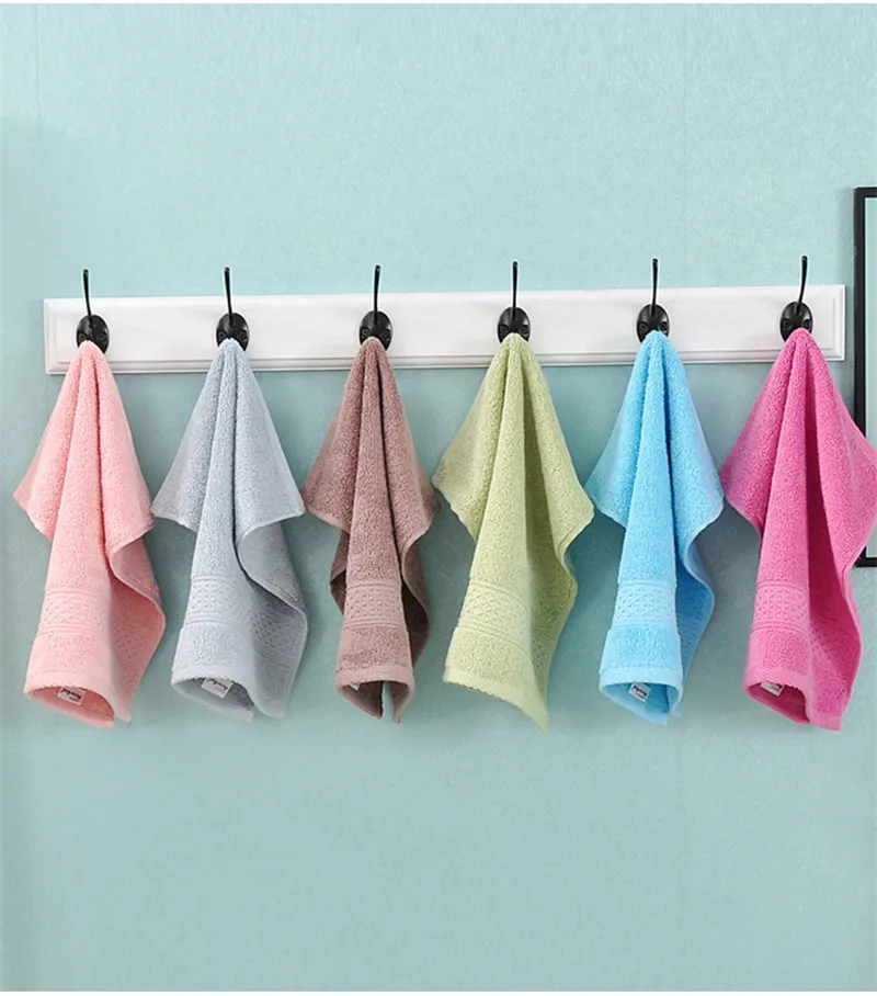 3Pcs/Set 34x34cm Solid Color Terry Cotton Home Washcloth Face Towels 17 Colors Household Cotton Face Towel