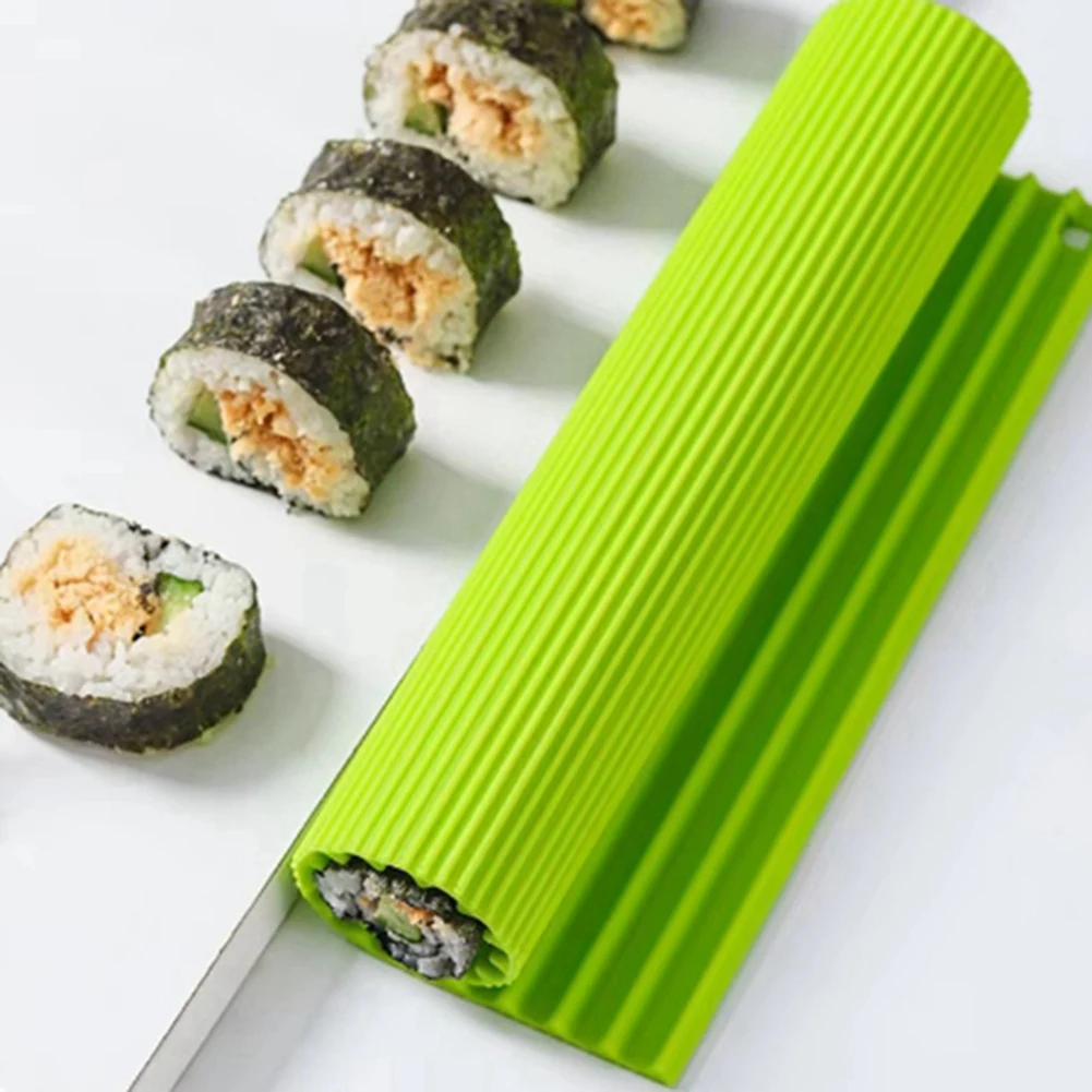 ABXF-Silicone Hand Roll Sushi Rolling Curtain Imitation Japanese Sushi Rolling Tool Easy To Clean No Mildew Sushi Mat