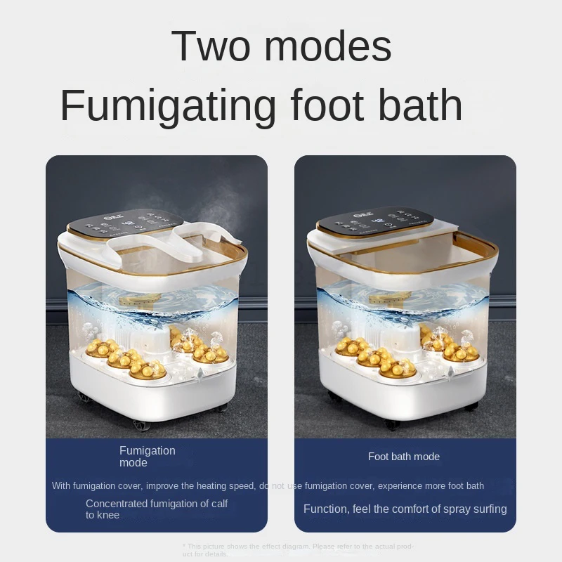 Electric Foot Bath Tub Automatic Massage Constant Temperature Heating Remote Control Foot Bath Bucket Floating Touch Screen 220V