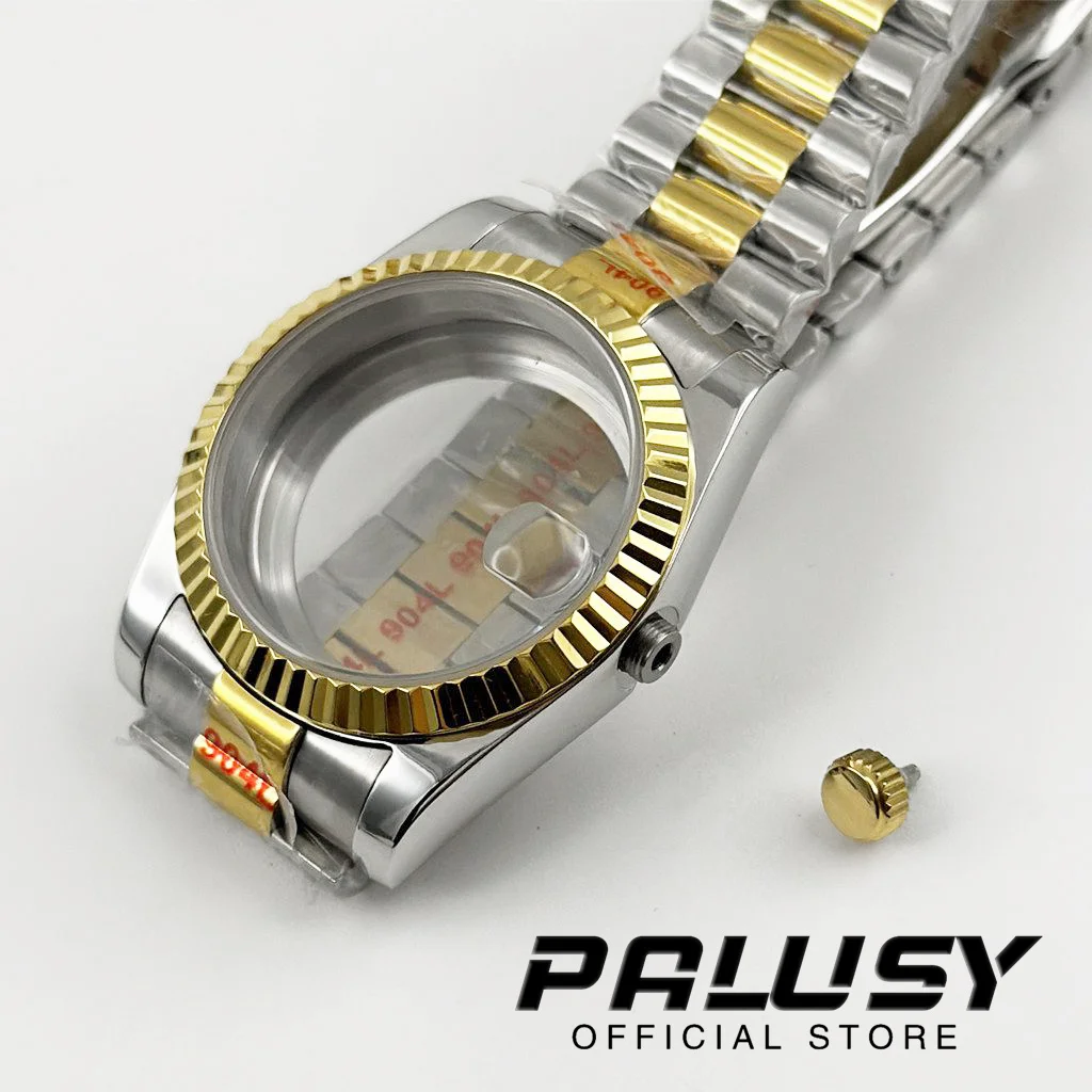 جراب ساعة ياقوت مقاوم للماء ، سوار رئاسي كريستالي ، حافظة منحنية مخدد ، NH34 ، NH35 ، NH36 ، NH38 ، ETA2824 ، PT5000 ، 36 ، 40