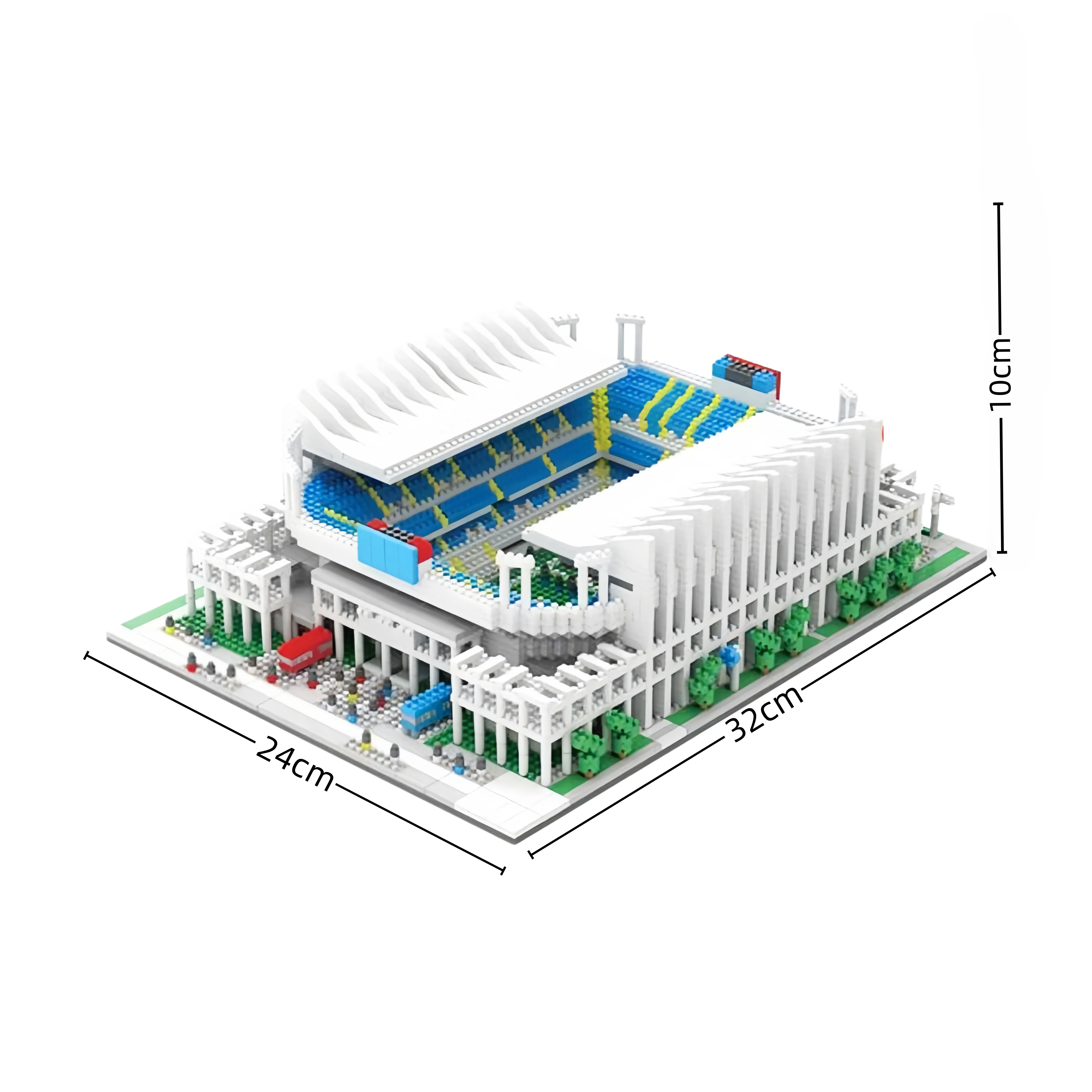 Signal Iduna Park voetbalstadion micro mini bouwstenenmodel, verbluffend bureau- en huisdecoratie-artikel voor verzameling en presentatie.