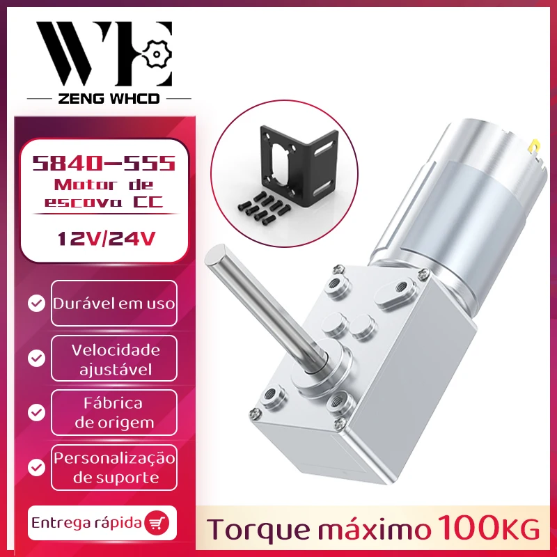 ミニチュアブラシ付きdcモーター5840-555-12v24v延長シャフト出力11rpm〜470rpm前後速度制御切り替え