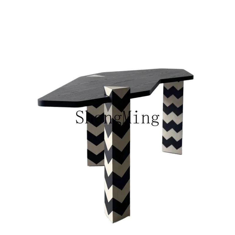 

ZYH retro light luxury solid wood desk, antique style, modern wabi-sabi style creative office tables and chairs