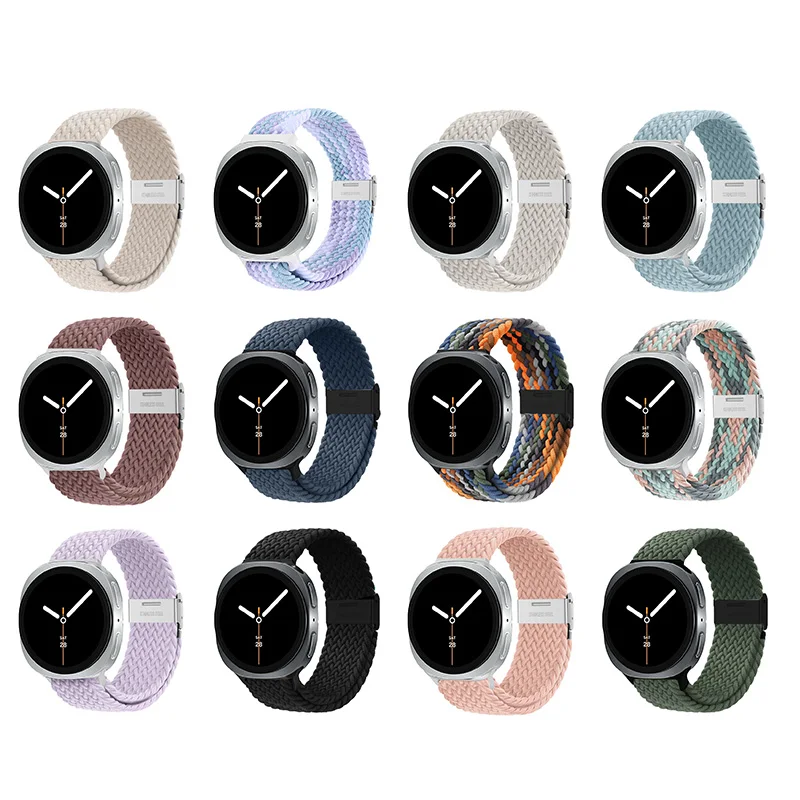 Braided Metal Buckle for Samsung Galaxy watch 8 Classic band 46mm Ajustable wrist bracelet correa Galaxy watch 8 Strap 44mm 40mm
