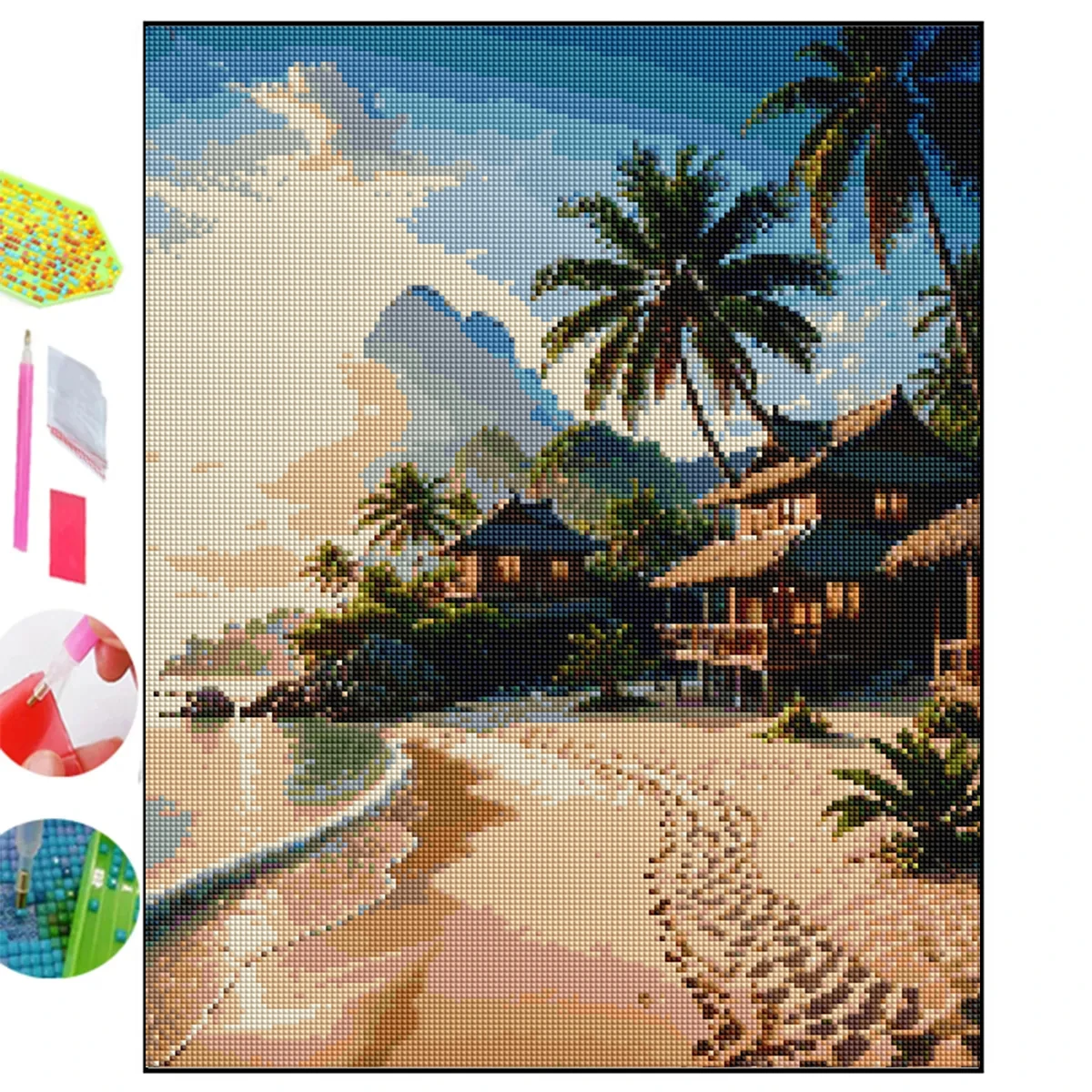 5D Beach Diamond Painting New Collection 2024 Coast Resort Scenery Set DIY Full Diamond Mosaic Crystal Embroidery Home Decor Art