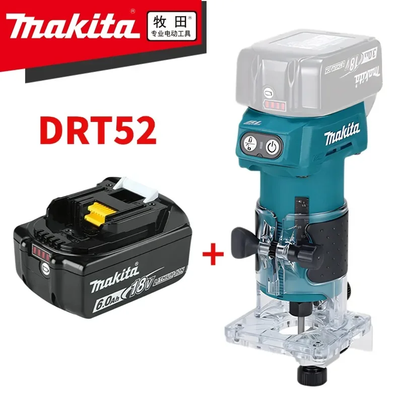 Nieuwe Makita DRT52 snoerloze compacte frees voor precisie-meerwerkzaamheden, kant- en sleufbewerking, 18V LXT - afbeelding 2