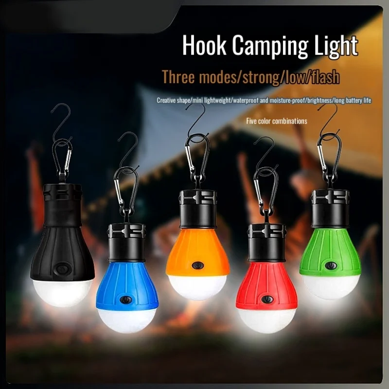 

Outdoor Camping Tent Light Portable Lantern LED Bulb Outdoor Hanging Soft Light SOS Emergency Travel Lamp Use AAA Battery