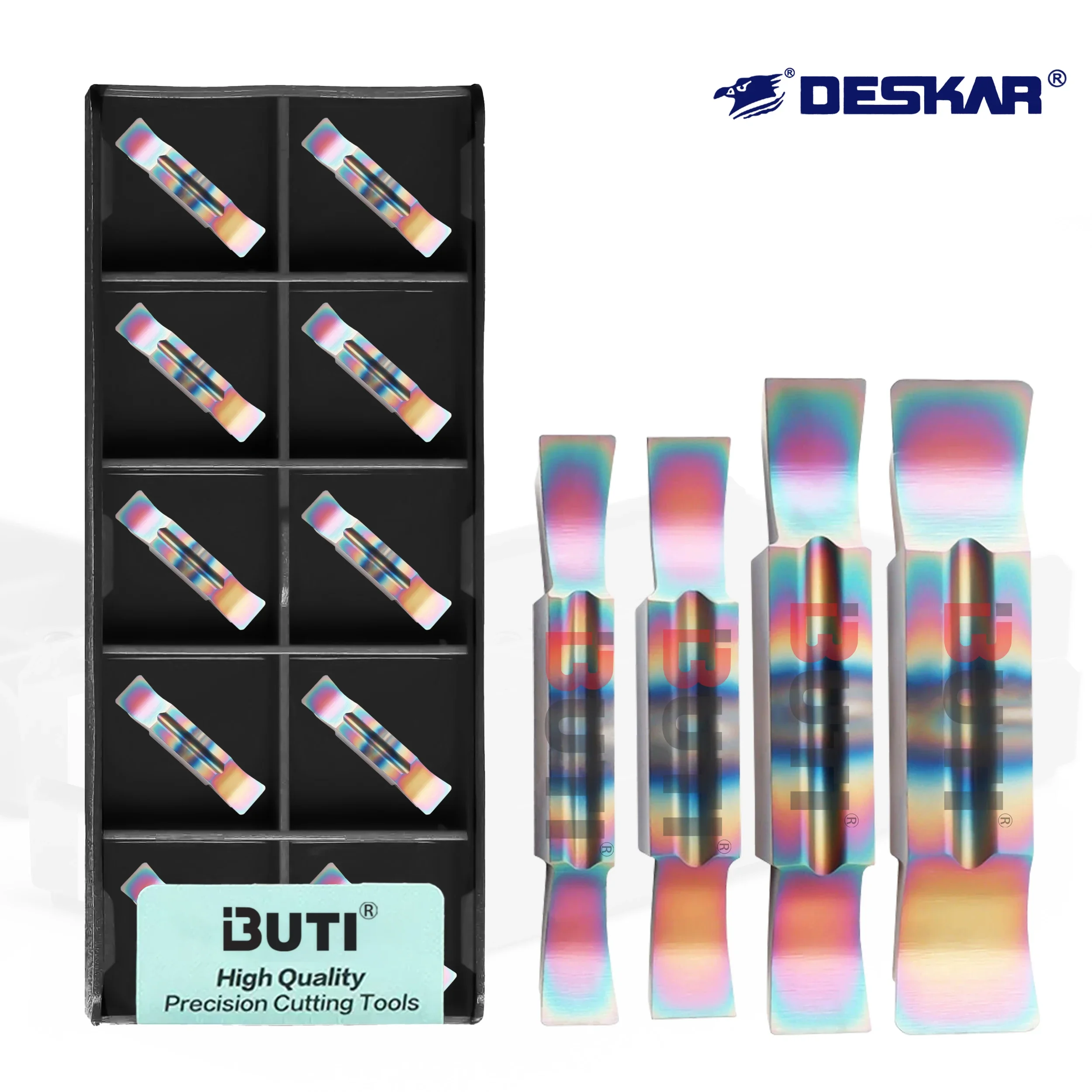 

MGGN Series Colorful Decimal Point Slotting Blade MGGN100-JM MGGN550-JM CNC Lathe Grooving Inserts For Hardened Steel Processing