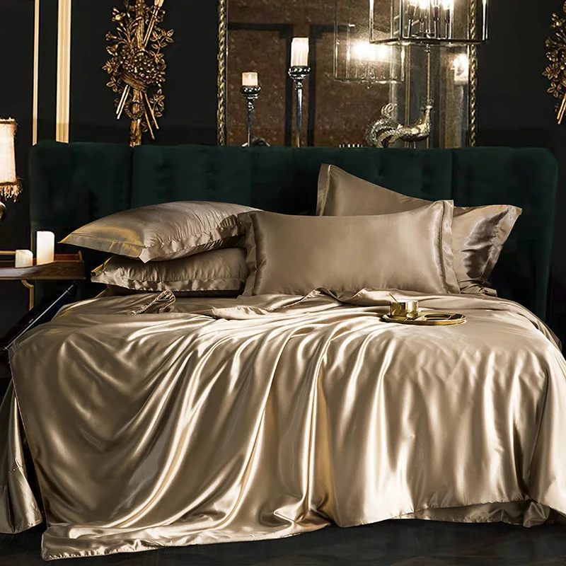 19 22 25 30 momme  Flat Sheet Factory Customized Luxury Pure   Bedding Set Silk sheet