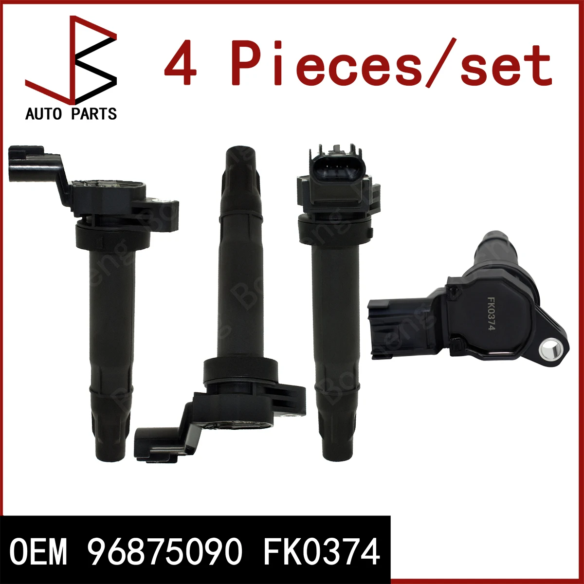 New 4 Pieces/lot OEM 96875090 9023781 FK0374 19374095 Ignition Coil for CHEVROLET SPARK (M300) (2009/12 - X) Replacement P&P