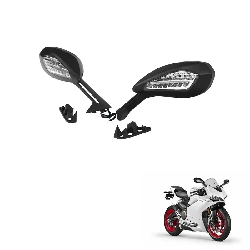 

Motorcycle Acsessories Mirrors W/ Turn Signals Light Kit For Ducati 959 S Panigale 2016 1299 Panigale S 2015-2016 Parts