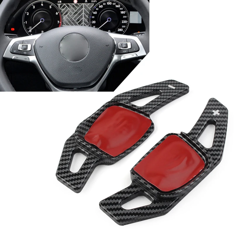 2pcs Car Steering Wheel Shift Paddle Extension Shifters For Volkswagen VW Golf 8 MK8 GTI/GTD/GTE/R-Line Polo Jetta Tiguan Atlas