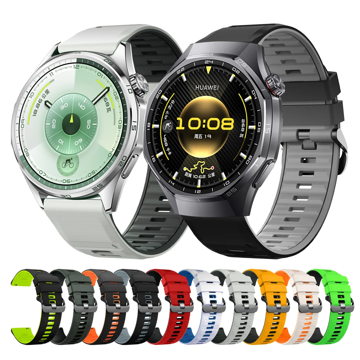 Correa de 22mm para HUAWEI WATCH 5 4 Pro/GT 6 5 4 pro 46mm banda de silicona GT3 SE GT2 46mm/HONOR Magic Watch 4 pulsera GS3i