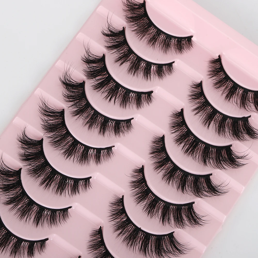 Lashine Nowe 10 par rzęs 3D z imitacji norek, puszyste, miękkie, pełne, gęste, delikatne rzęsy, dramatyczne sztuczne rzęsy do makijażu