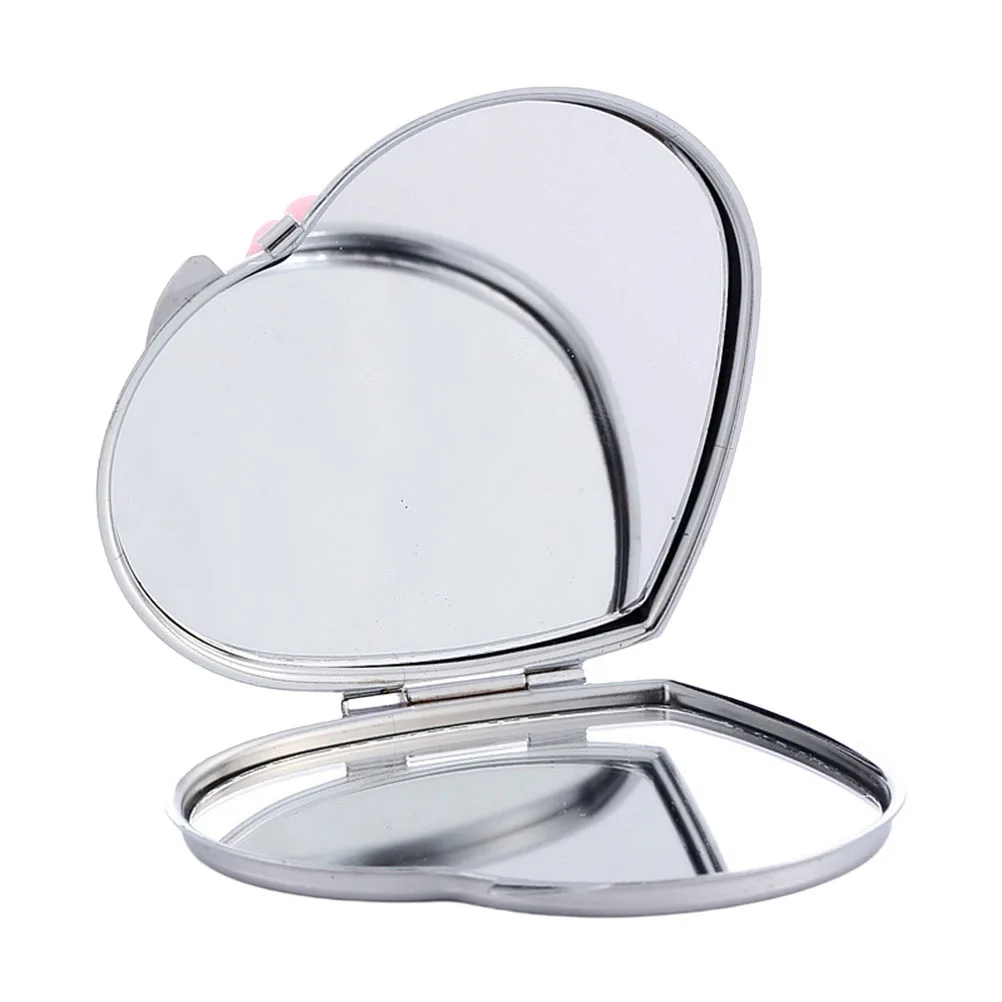 Miroir de maquillage Compact en forme de cœur aimant, Portable et Durable pour les voyages d'affaires, délicat et confortable