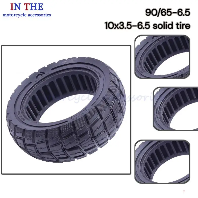 Scooter Tires 90/65-6.5 10x3.5-6.5 Anti-slip Rubber Off-road Solid Tire FOR Zero FOR 11X Electric Scooter Replacement Parts