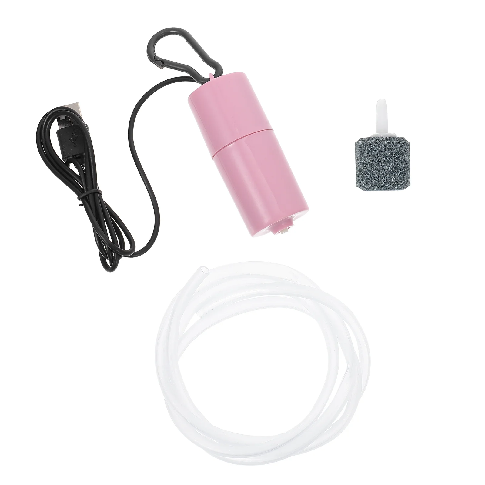 

Fish Tank USB Portable Farming Aquarium Supplies Small Oxygen Pump (white) Home Aerator Air for Household Pink Plastic