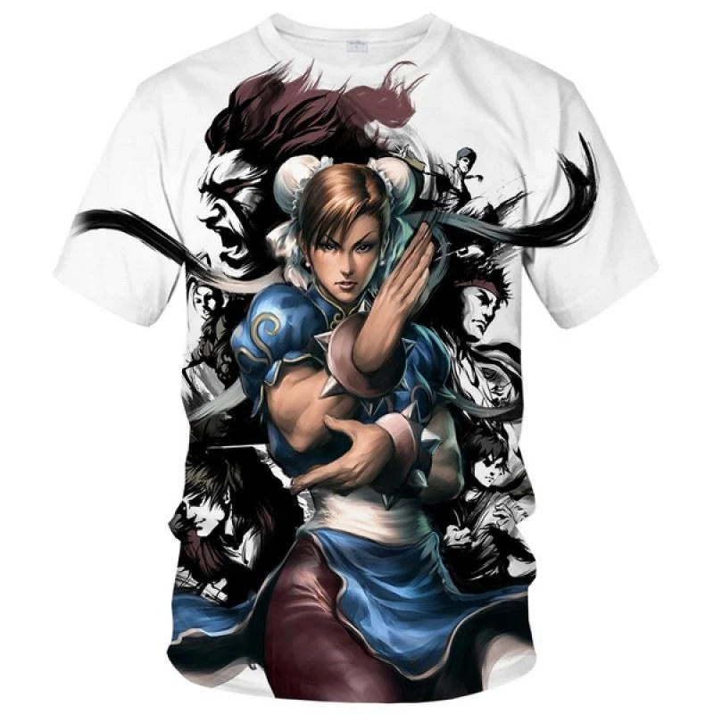 New Summer Hot Sale Street Fighter Men's Women's Fashion Loose T-shirt 3D Printed Tee Casual Kids Tops Plus Size O-neck Pullover